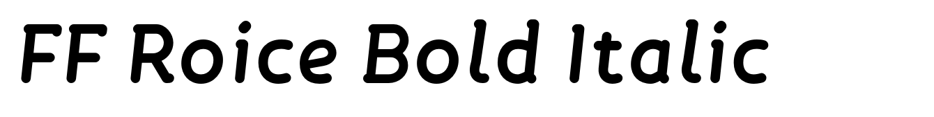 FF Roice Bold Italic
